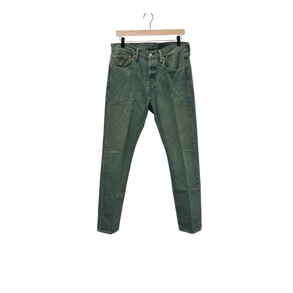 Vintage Levi's 501 CT Patented Button Fly Olive Green Jeans - W32 L32 - Picture 1 of 8